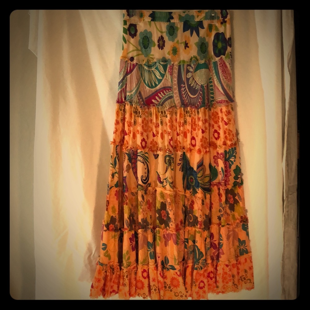 Super fun gypsy swing maxi skirt, size small.
